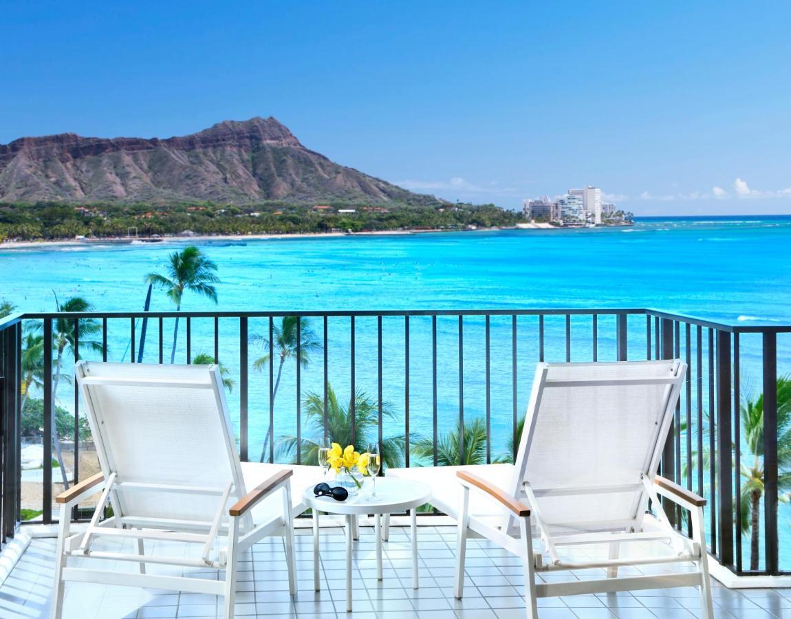 Halekulani - No Resort Fee Honolulu Exterior photo Diamond Head from the Outrigger Reef on the Beach